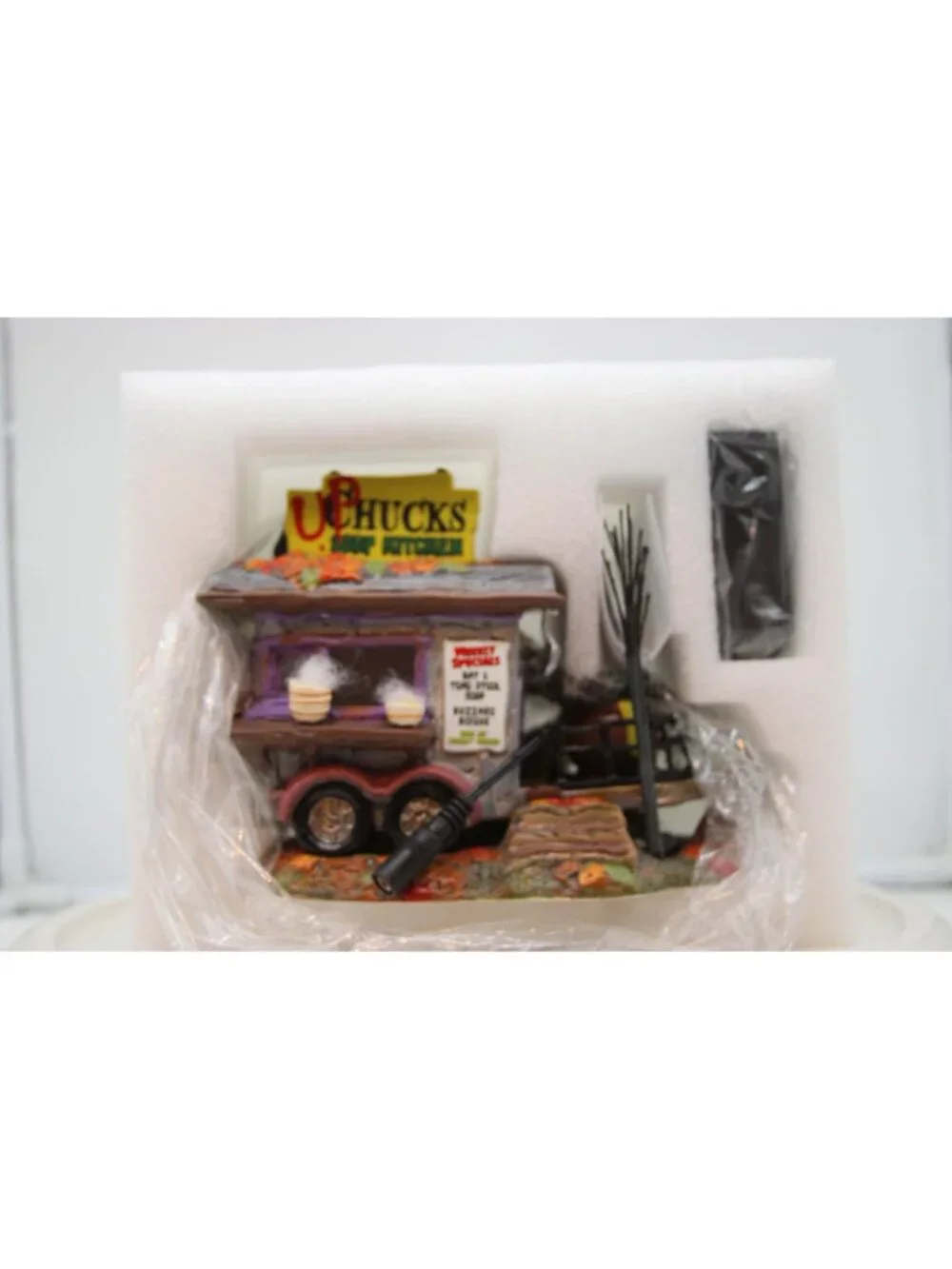 Dept 56 Halloween Village - Upchuck's Soup Kitchen - Haunted Wheels (NIB)